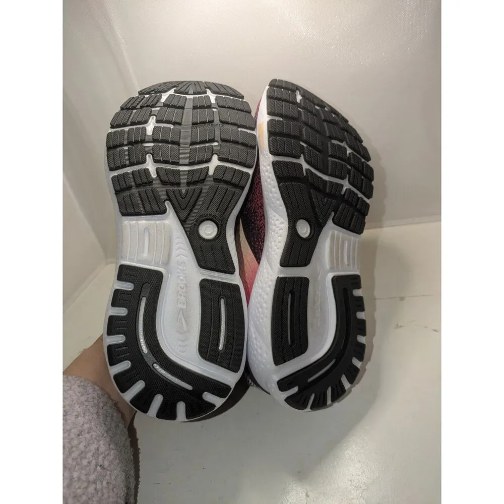Brooks Ghost 16 Running Shoes Women Navy Blue/Pink Size 7 Wide